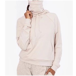 BAM by Betsy & Adam sand hooded sweatshirt with mask NWT XL